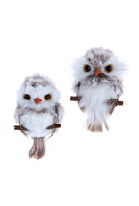 Kurt Adler Brown Hanging Owl Ornaments Set of 2 Assorted