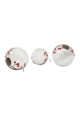 Kurt Adler Glass Cardinal Ornaments 80MM Set of 3 Assorted Shapes