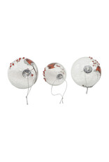 Kurt Adler Glass Cardinal Ornaments 80MM Set of 3 Assorted Shapes