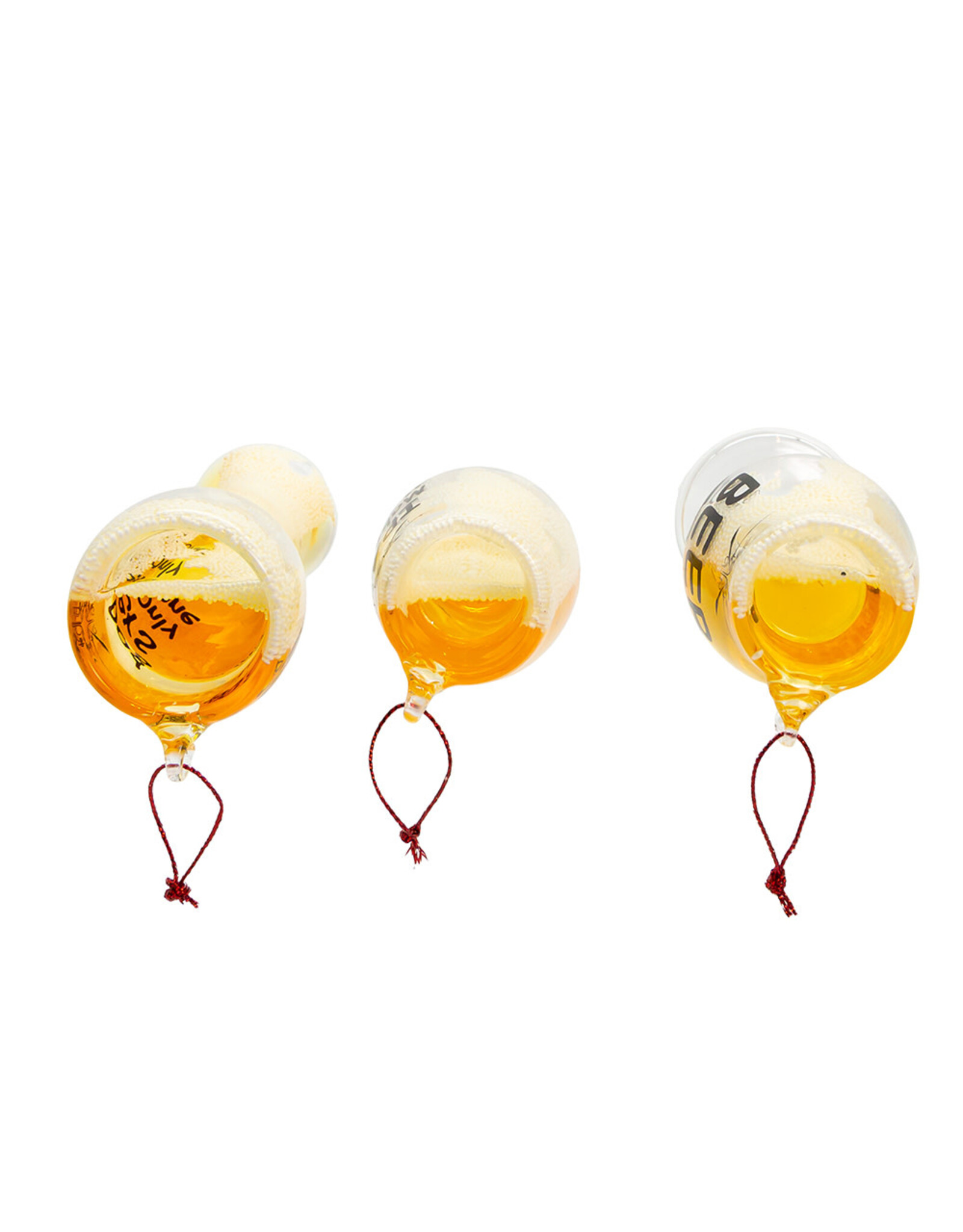 Kurt Adler Glass Beer Glass With Sayings 3 Assorted