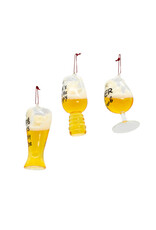 Kurt Adler Glass Beer Glass With Sayings 3 Assorted