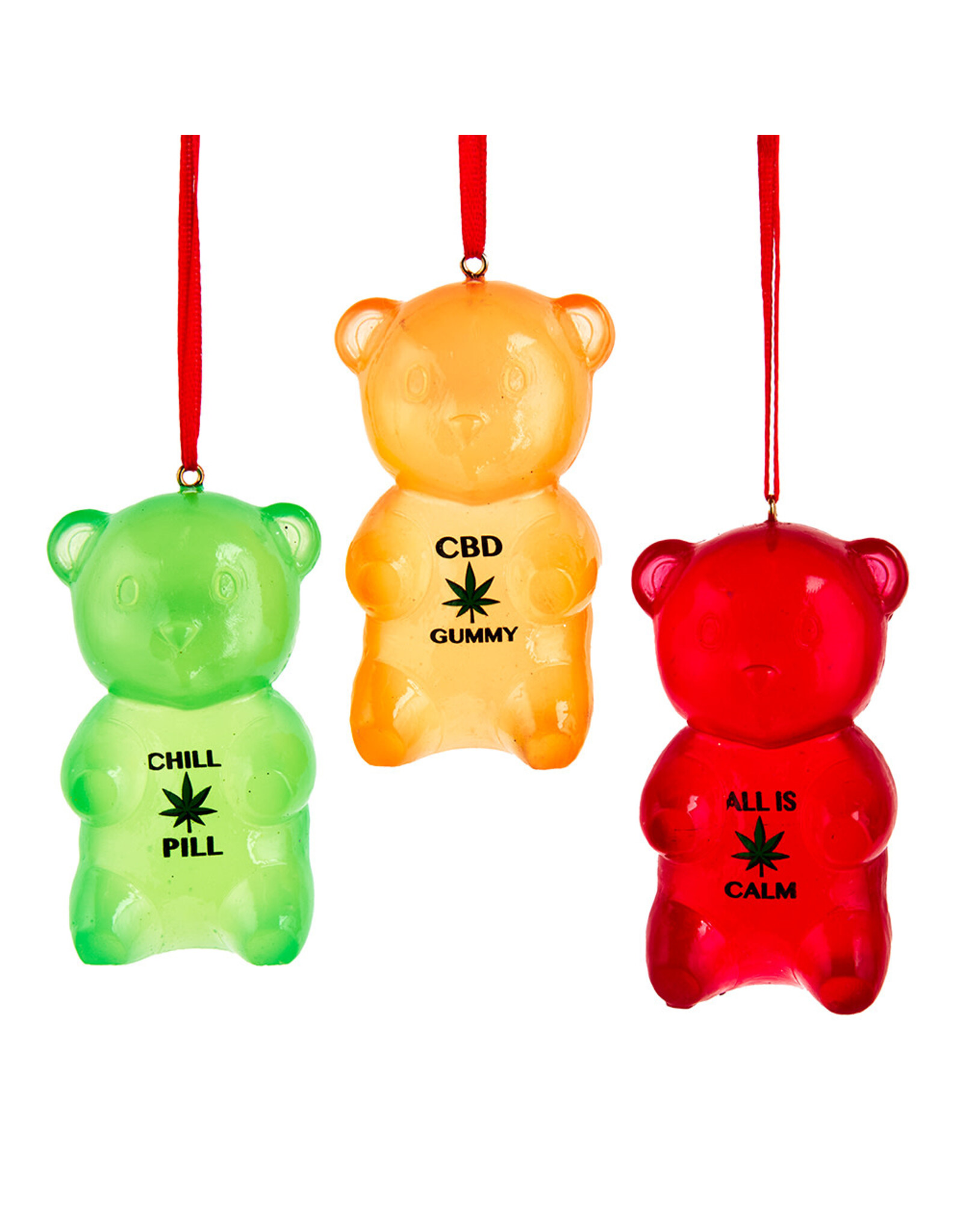 Kurt Adler Gummies Ornaments Set of 3 Assorted Gummy Bears
