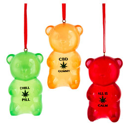 Kurt Adler Gummies Ornaments Set of 3 Assorted Gummy Bears