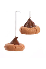 Kurt Adler Peanut Butter Chocolate Kiss Drop Cookie Ornaments 2 Assorted