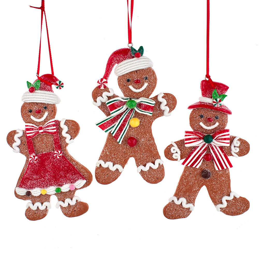 Gingerbread Boy And Girl Ornaments 3 Assorted 5 Inch Digs N Gifts