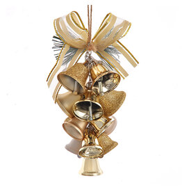 Kurt Adler Ivory and Gold Cluster Bell Ornament