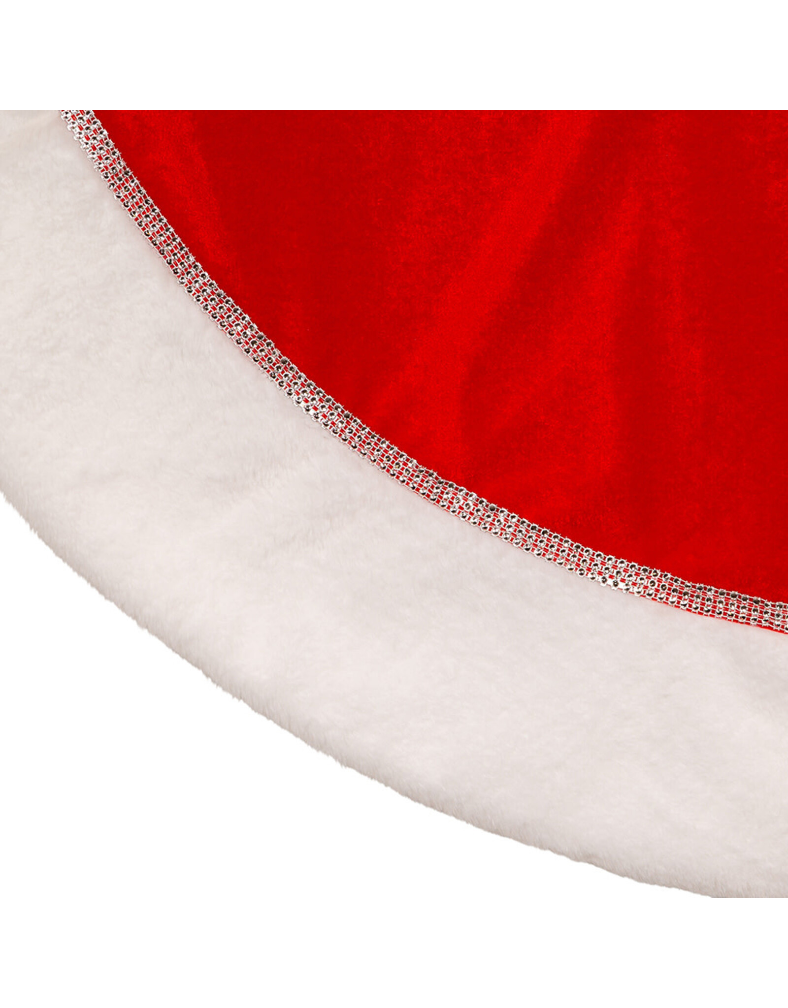Kurt Adler Christmas Tree Skirts 48” Red w White Border Tree Skirt