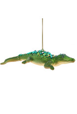 Kurt Adler Glass Alligator Ornament 6 Inch W Beads N Gems
