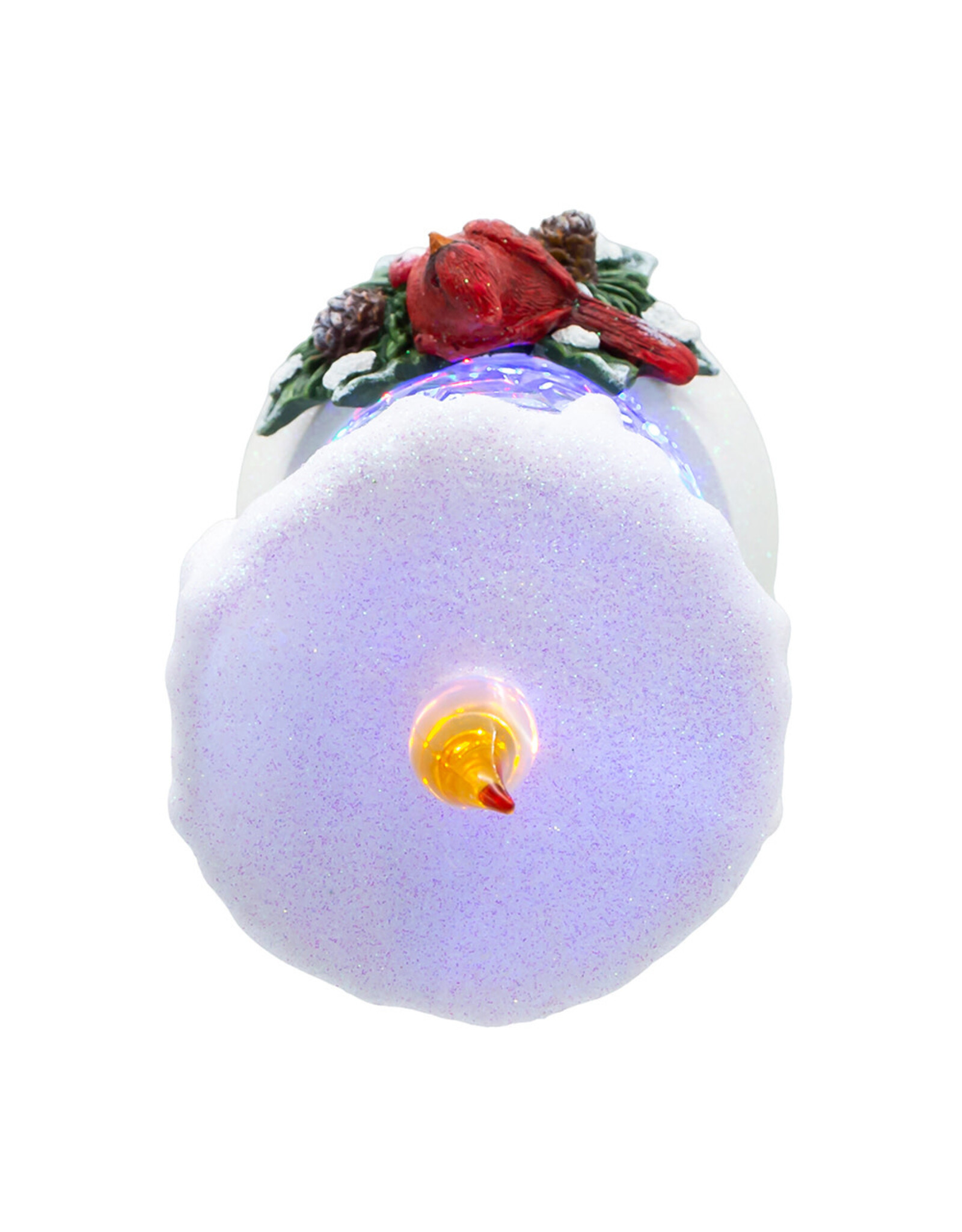 Kurt Adler Snow Globe Water Lanterns LED Cardinal Candle B/O