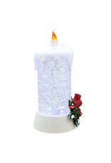 Kurt Adler Snow Globe Water Lanterns LED Cardinal Candle B/O