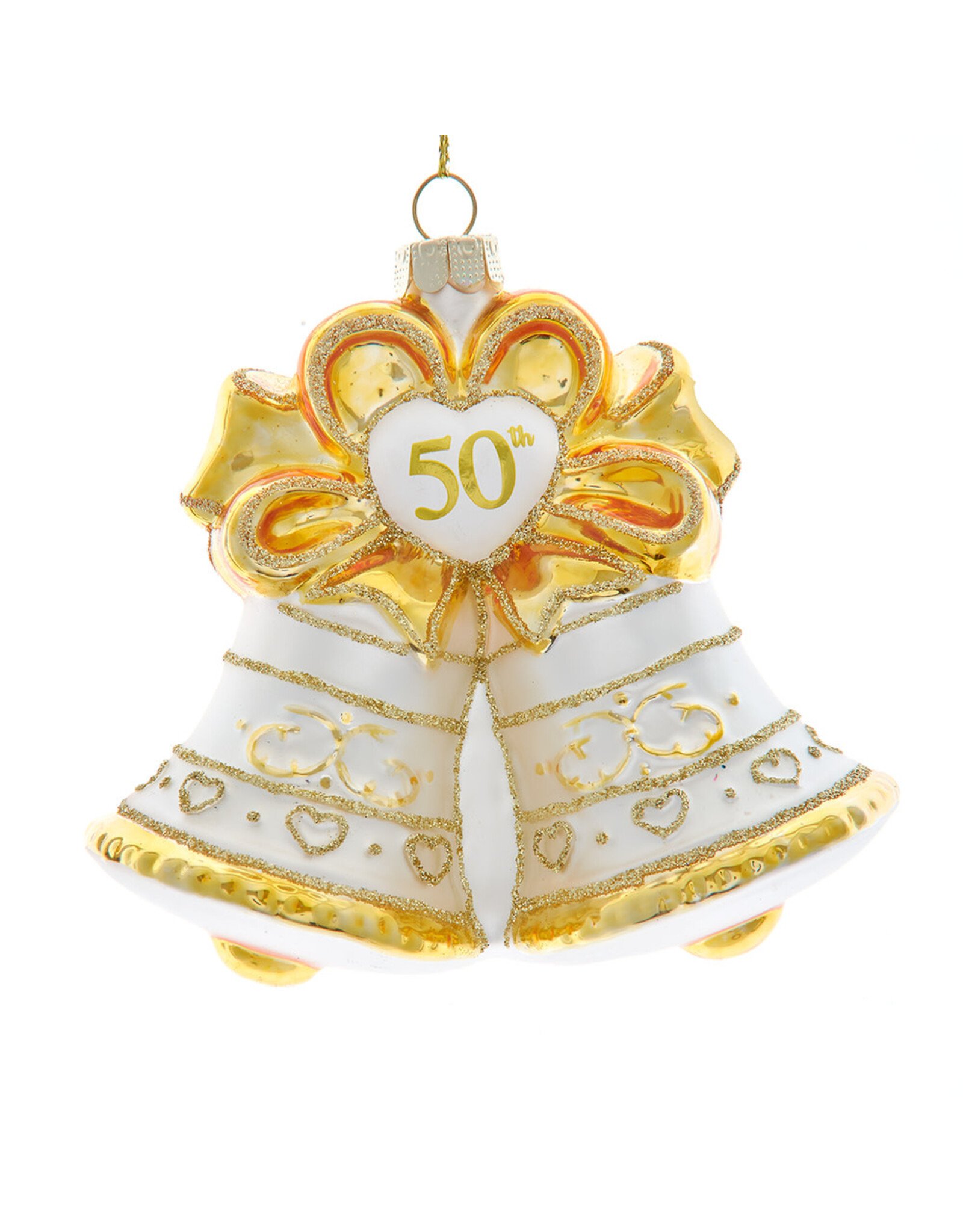 Kurt Adler Nobel Gems Glass 50th Anniversary Bell Ornament