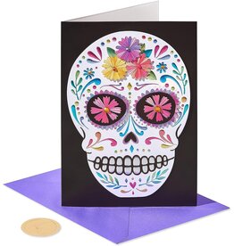 PAPYRUS® Day of the Dead Card Remember Honor Celebrate Colorful Skull