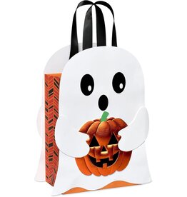 PAPYRUS® Halloween Gift Bag  Medium 7x9x4 Ghost W Pumpkin