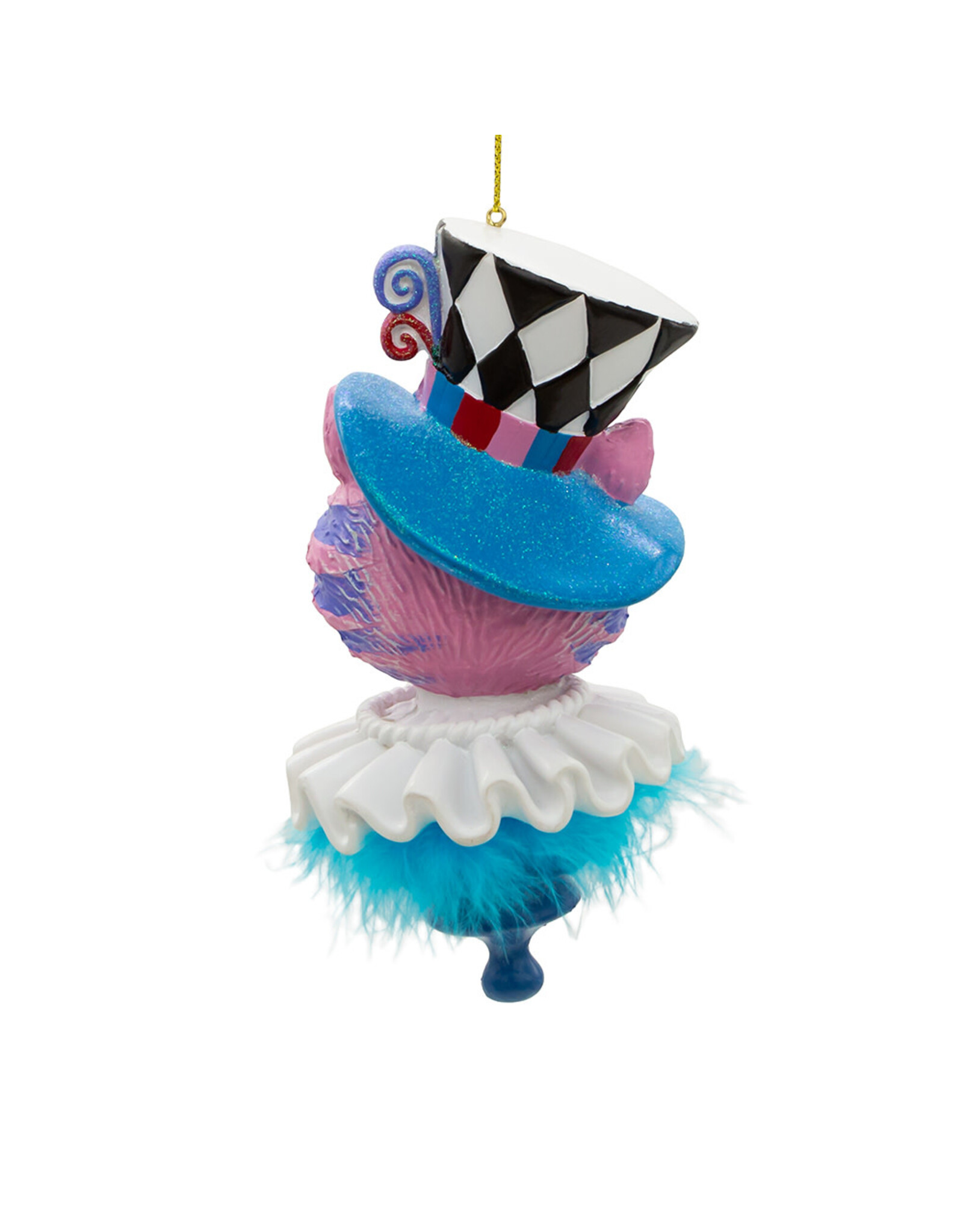 Kurt Adler Holly Hats Alice In Wonderland Ornament 6” Cheshire Cat