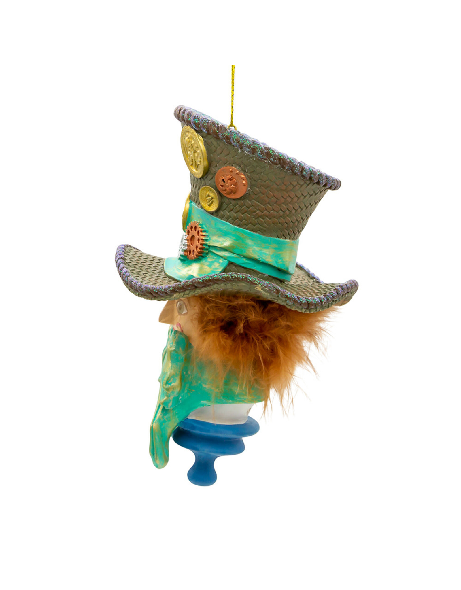 Kurt Adler Holly Hats Alice In Wonderland Ornament 6” Happy Hatter