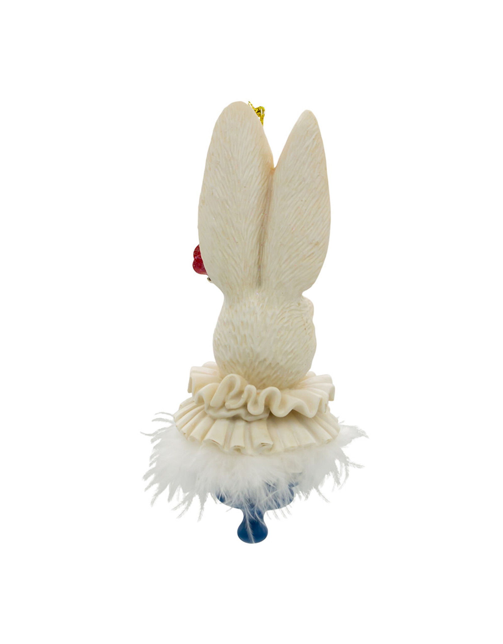 Kurt Adler Holly Hats Alice In Wonderland Ornament 6.5” Rabbit Hat