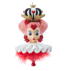 Kurt Adler Holly Hats Alice In Wonderland Ornament Queen Of Hearts