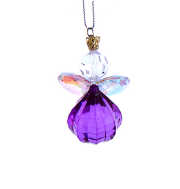 Kurt Adler Krystal Wishes Birthstone Angel Ornaments FEBRUARY