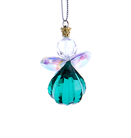 Kurt Adler Krystal Wishes Birthstone Angel Ornaments MAY