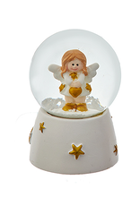 Kurt Adler Miniature Lighted Christmas Snow Globe 45mm Angel