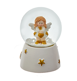 Kurt Adler Miniature Lighted Christmas Snow Globe 45mm Angel