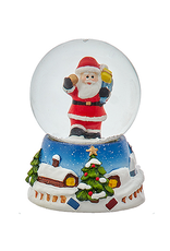 Kurt Adler Miniature Lighted Christmas Snow Globe 45mm Santa w Sack