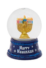 Kurt Adler Happy Hanukkah Snow Globe 45mm Menorah Water Globe