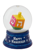Kurt Adler Happy Hanukkah Snow Globe 45mm Dreidel Water Globe