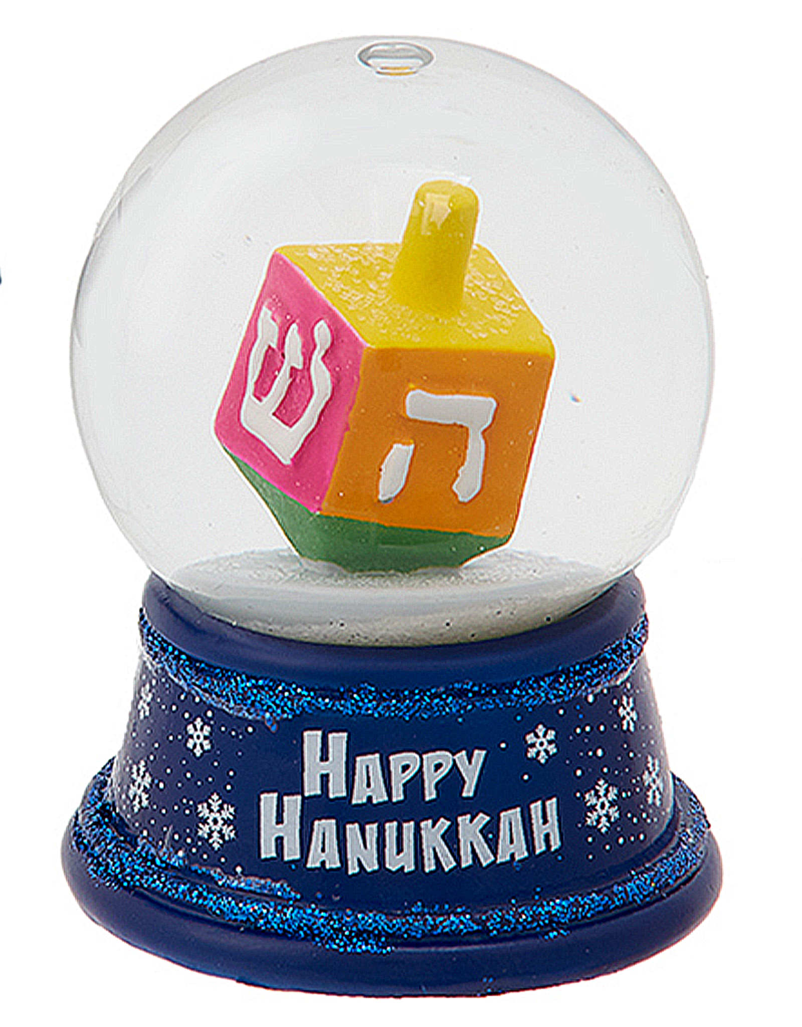 Kurt Adler Happy Hanukkah Snow Globe 45mm Dreidel Water Globe
