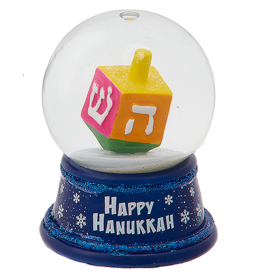 Kurt Adler Happy Hanukkah Snow Globe 45mm Dreidel Water Globe