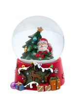 Kurt Adler Christmas Snow Globe 65mm Santa W Tree Water Globe TLFT
