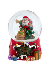 Kurt Adler Christmas Snow Globe 65mm Santa W Tree Water Globe TCTR
