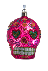Kurt Adler Illuminated Gems USB LED Day Of The Dead Skull Ornament P
