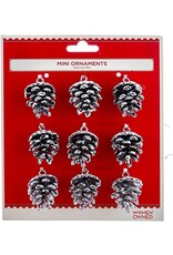 Kurt Adler Miniature Ornaments Mini Pinecones 1 Set of 6pcs