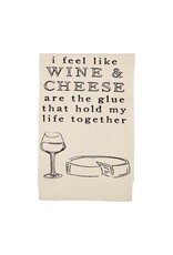 Mud Pie Wine Hand Dish Towel | Wine And Cheese