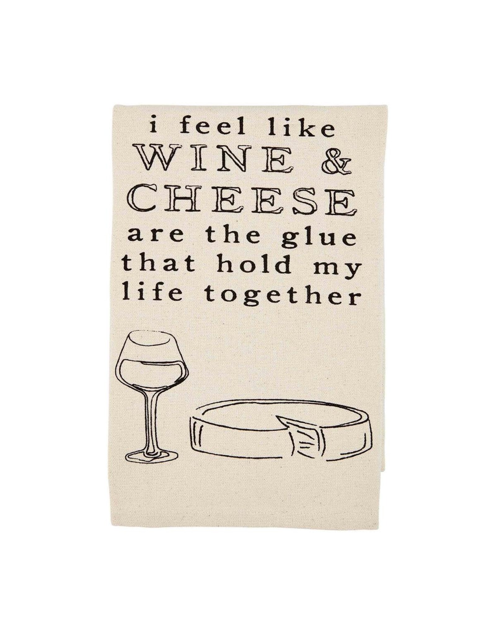 Mud Pie Wine Hand Dish Towel | Wine And Cheese