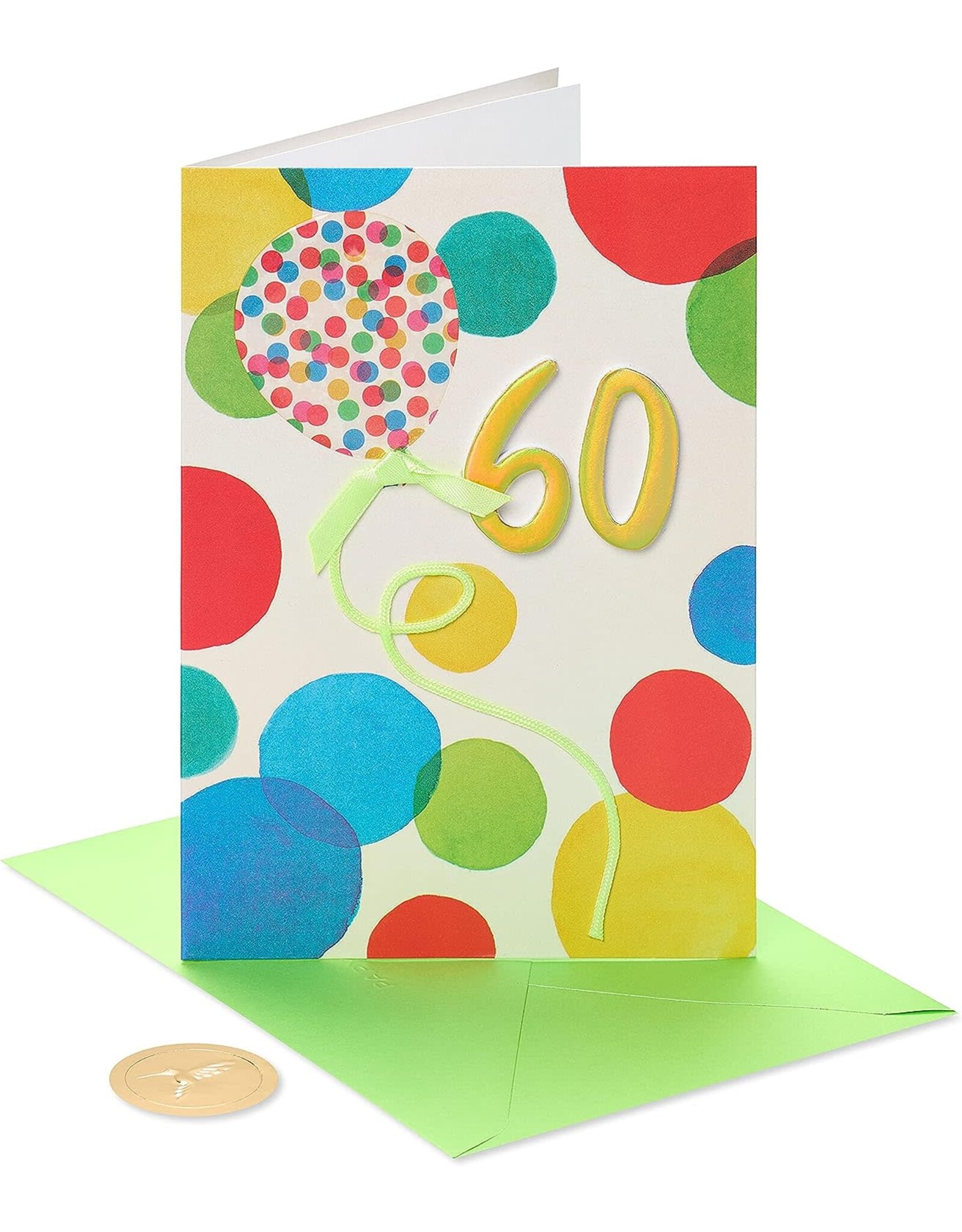 PAPYRUS® Birthday Card 60th Bright Dots