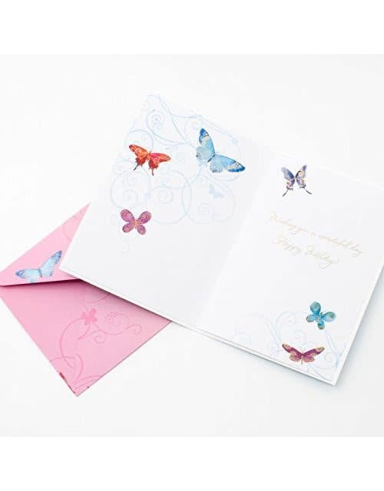 PAPYRUS® Birthday Card Butterflies in Rainbow Colors