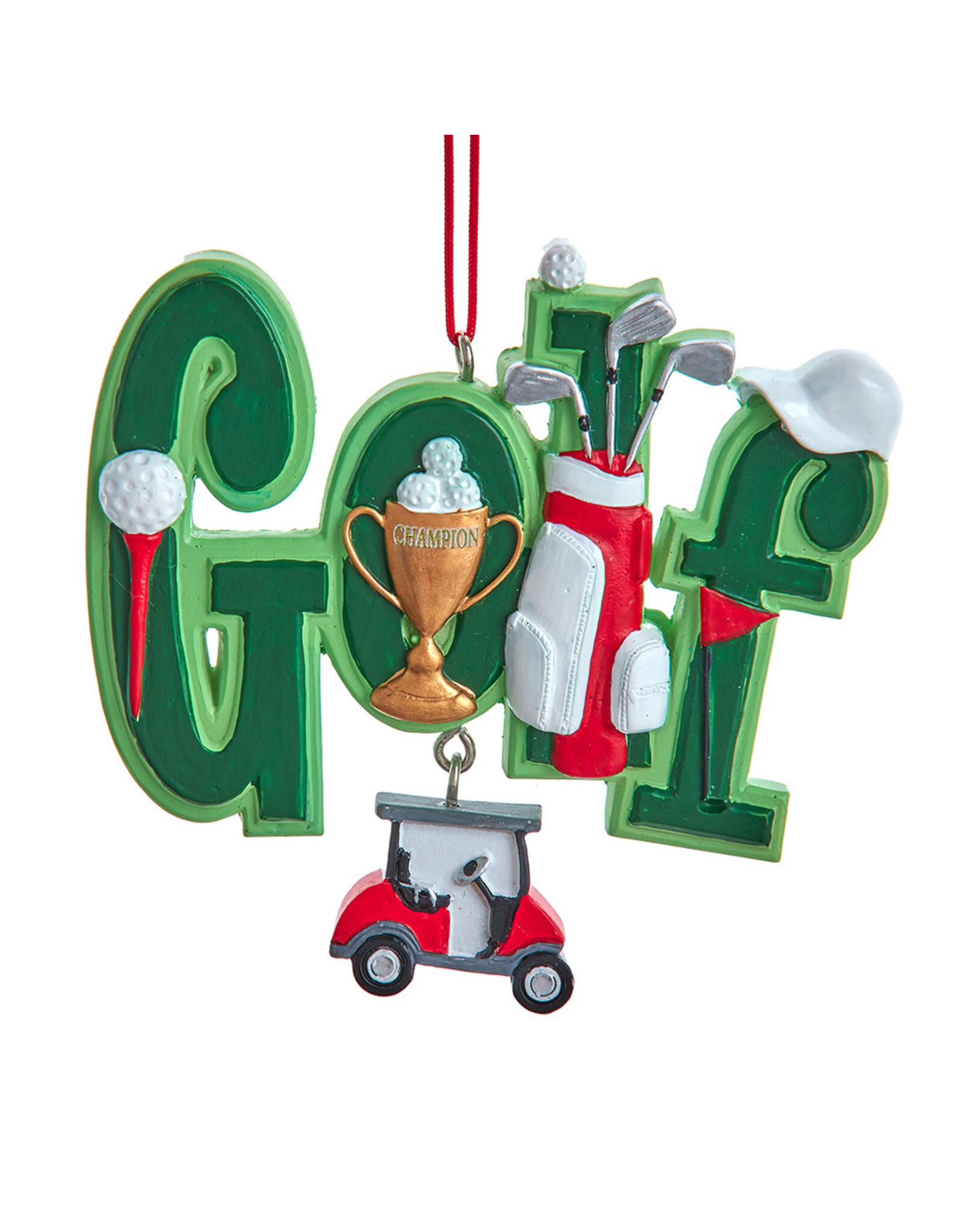 Kurt Adler Golf Christmas Ornament For Golfers Golfing Champions