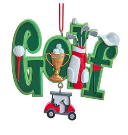 Kurt Adler Golf Christmas Ornament For Golfers Golfing Champions
