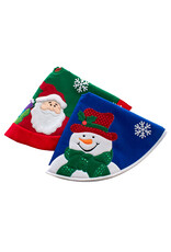Kurt Adler Christmas Tree Skirts 20” 2 Assorted Santa And Snowman