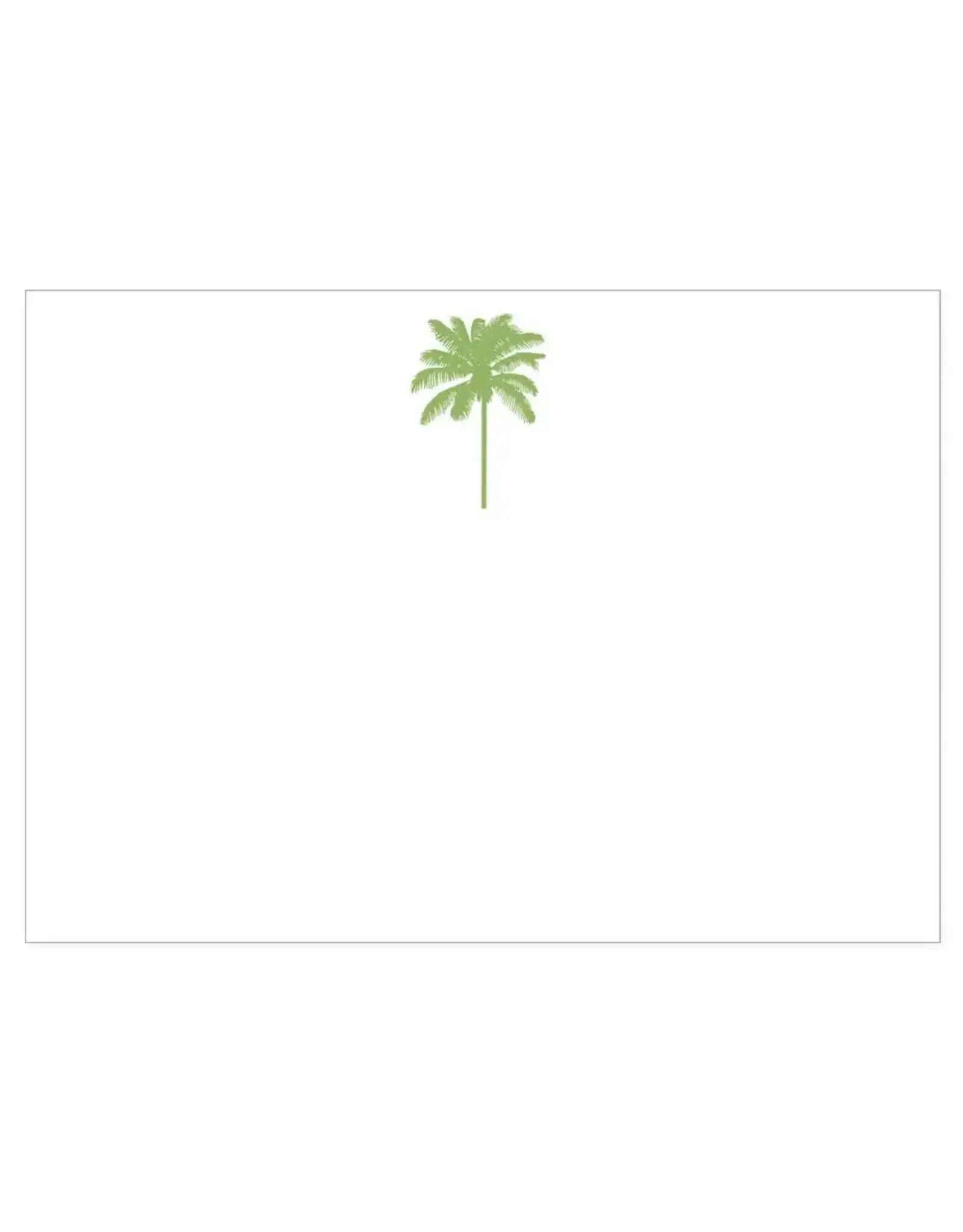Caspari Correspondence Cards Boxed Set of 12 - Palm Tree Green