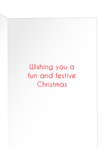 Caspari Christmas Cards Twirling Santa Card