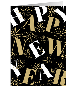 Caspari New Years Cards Happy New Year Foil Card