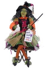 Karen Didion Halloween Glitzy Wine Witch Collectible Figure 26 Inch