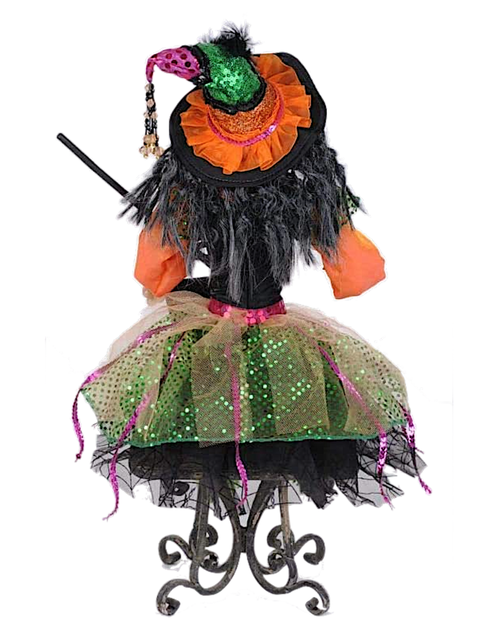 Karen Didion Halloween Glitzy Wine Witch Collectible Figure 26 Inch