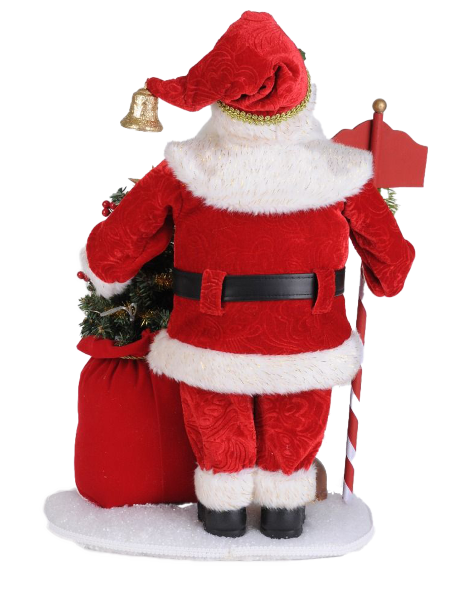 Karen Didion Lighted North Pole Magic Santa Scene 13x9x20H Inches