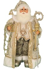 Karen Didion Cream And Gold Santa Figure 27 Inches Karen Didion Cream And Gold Santa Figure 27 Inches