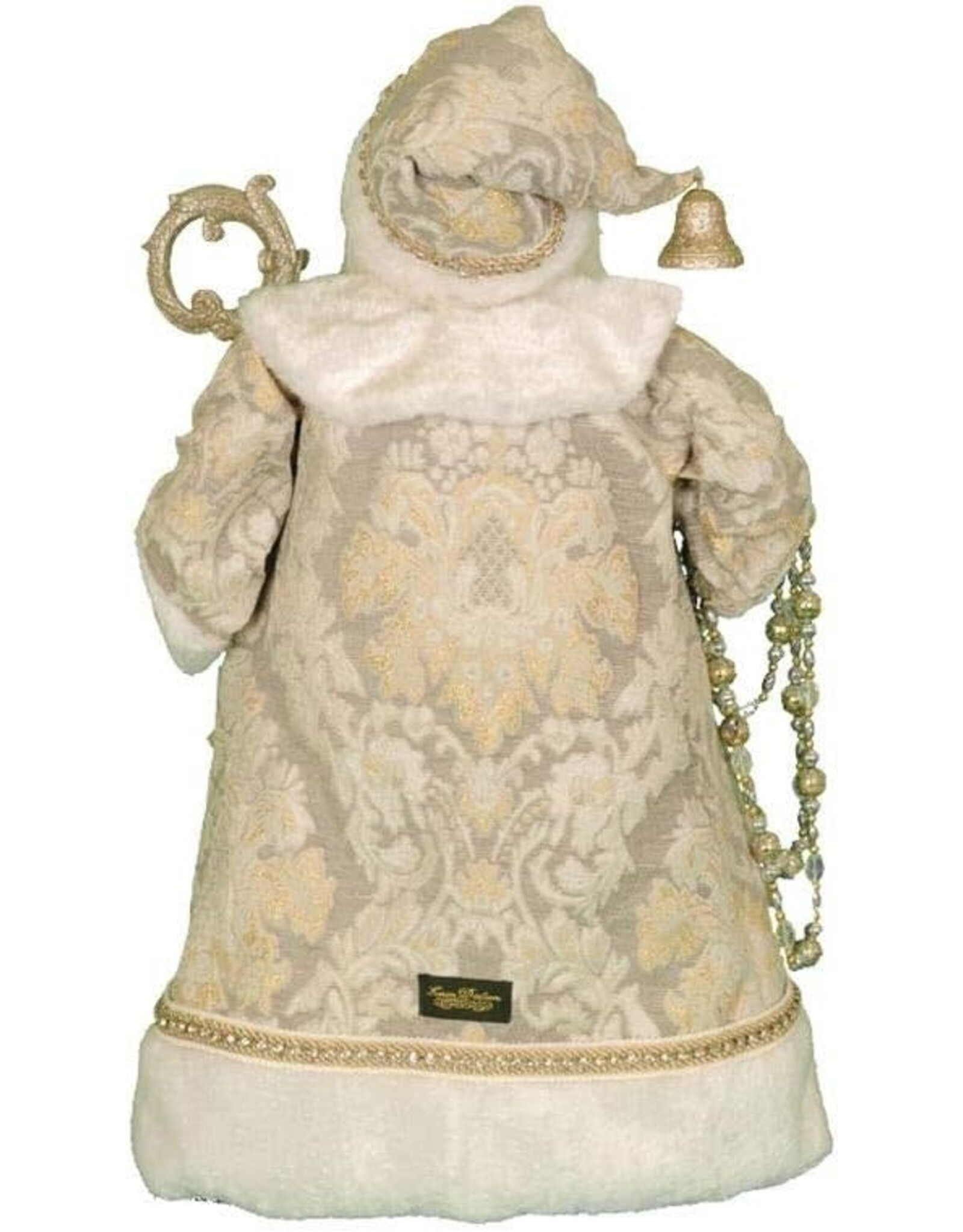 Karen Didion Cream And Gold Santa Figure 27 Inches