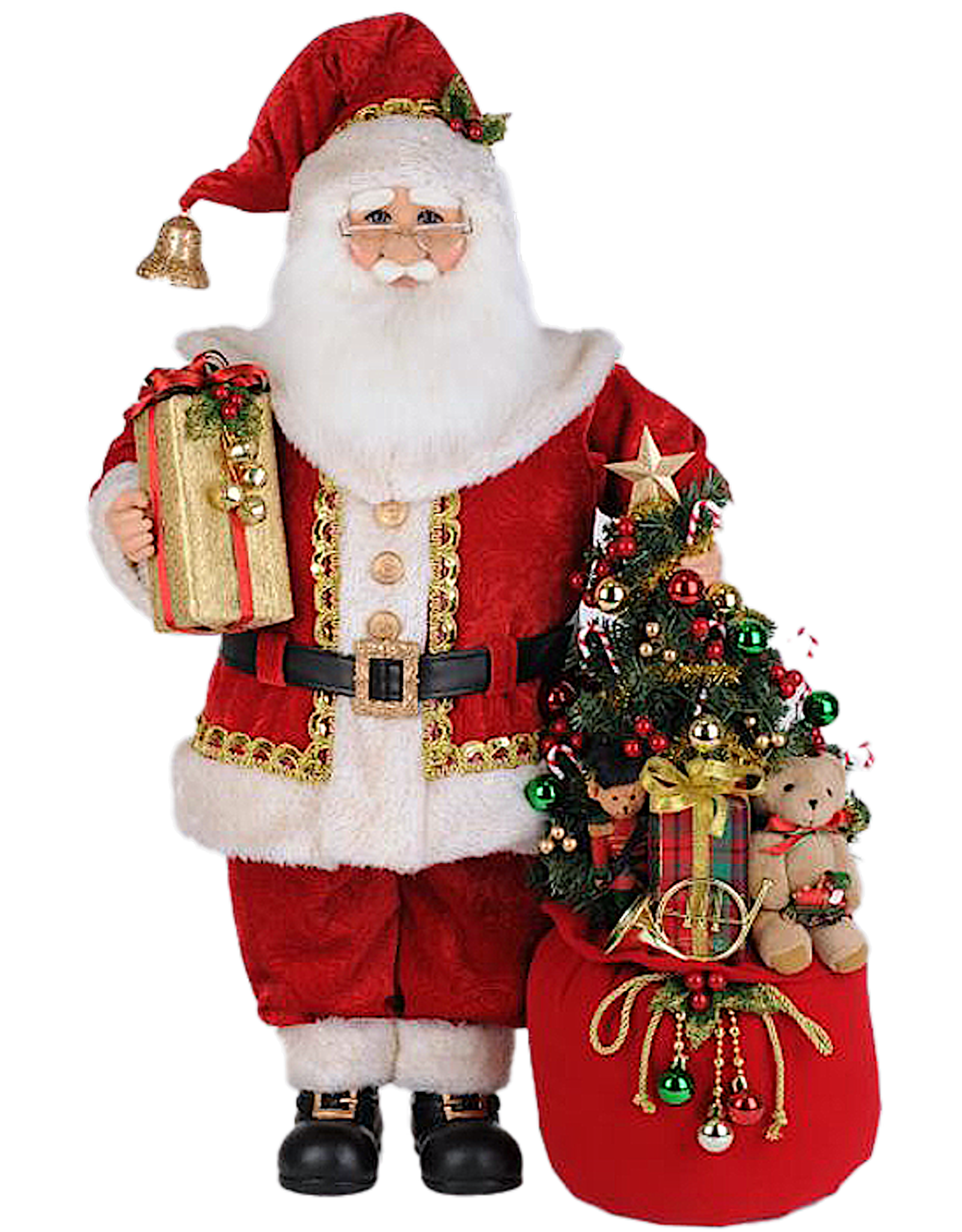 Karen Didion Lighted Christmas Spirits Santa Figure 30 Inches